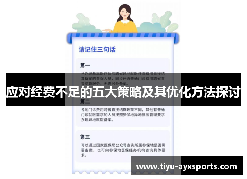应对经费不足的五大策略及其优化方法探讨